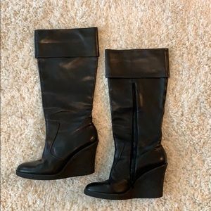 Franco Sarto Black Leather Boots